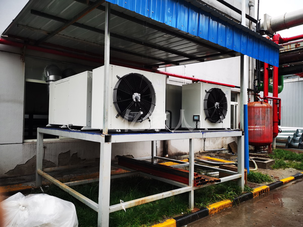 空气能除湿热回收机组降低流水线湿度提供110℃热空气
