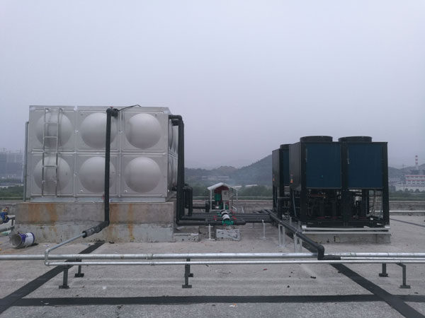 杭州聚光科技员工宿舍楼安装大型空气源热泵