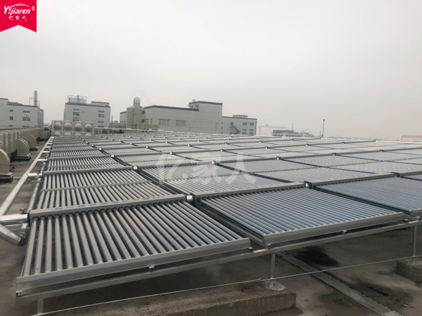 亿家人太阳能热水系统应用在工业生产预热环节中