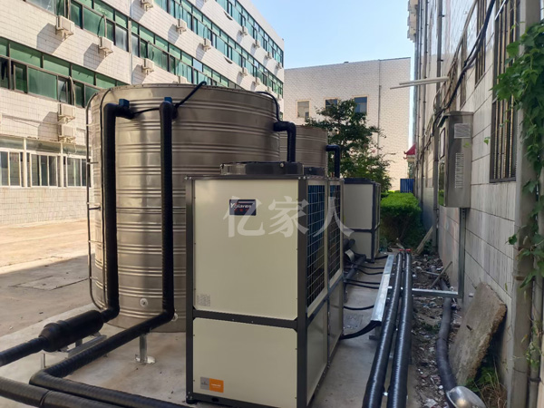淮安文通中学宿舍楼31吨空气源热泵系统交付运行