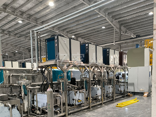 超声波清洗线空气能热泵替代电加热,能效跃升70%