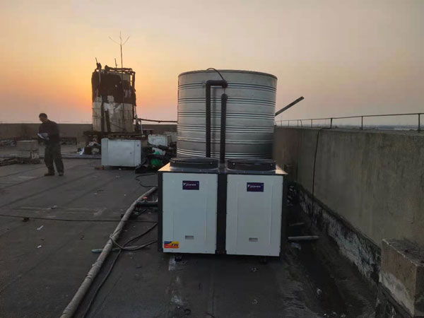 苏州科博尔集团员工浴室空气能热泵热水系统竣工