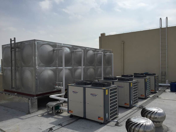 无锡广华公寓楼100吨空气源热泵热水工程