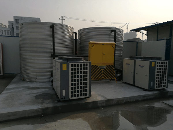 中建集团上海嘉定工地20吨空气源热水工程