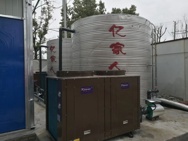 中铁上海建筑工地20吨空气源热泵热水工程